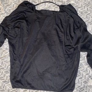 Long sleeve black fashion top